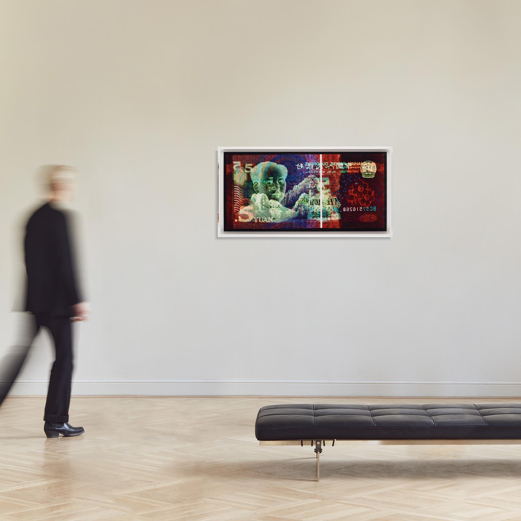 David LaChapelle, "Negative Currency: 5 Yuan Used as Negative, New York", 2010.