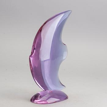 An 1950/60:s glass sculpture 'Pesce' by Flavio Poli for Seguso Vetri d’Arte, Murano Italy.