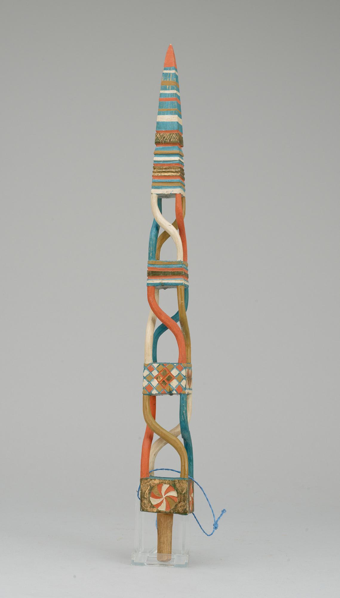 A Swedish 19th century wooden part of a spinning wheel.