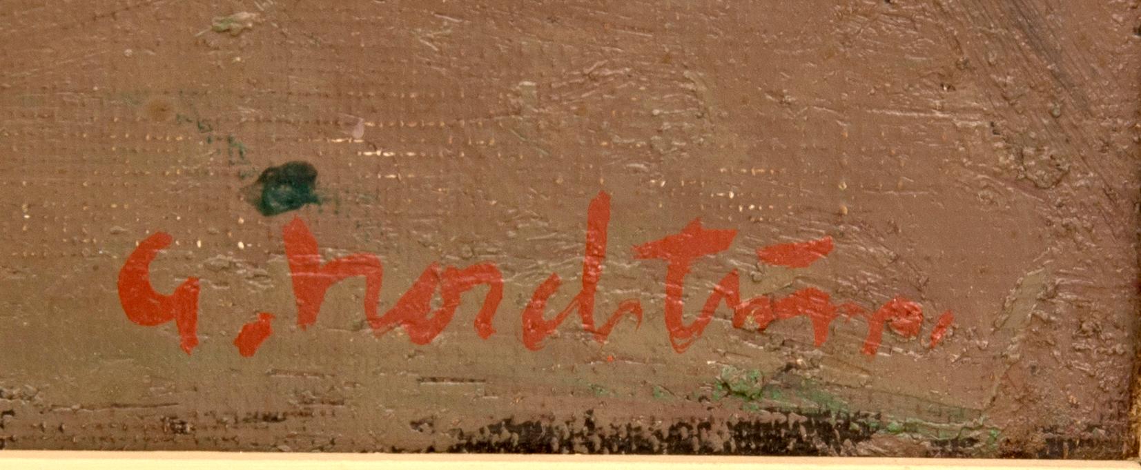 Gerhard Nordström, Garden with Stone Wall.