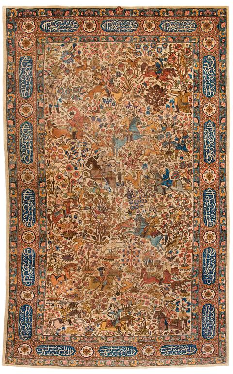 A Täbris carpet. Circa 305x192 cm.