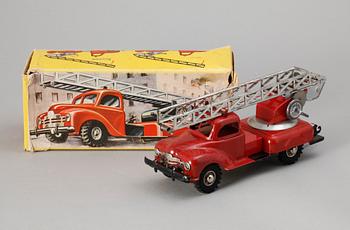 A German Gama fire engine 260 and towing vehicle 265, 1950s.