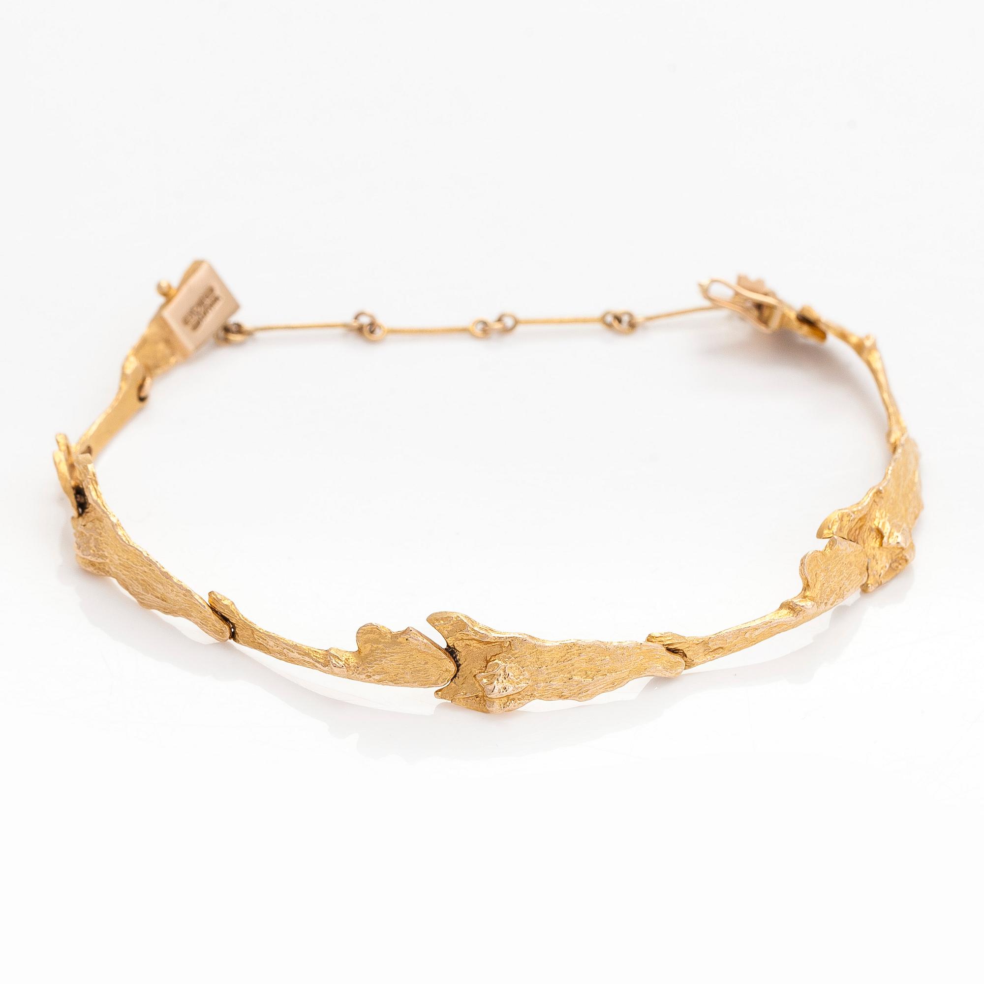 Björn Weckström, rannekoru, "Maariankämmekät"", 14K kultaa.