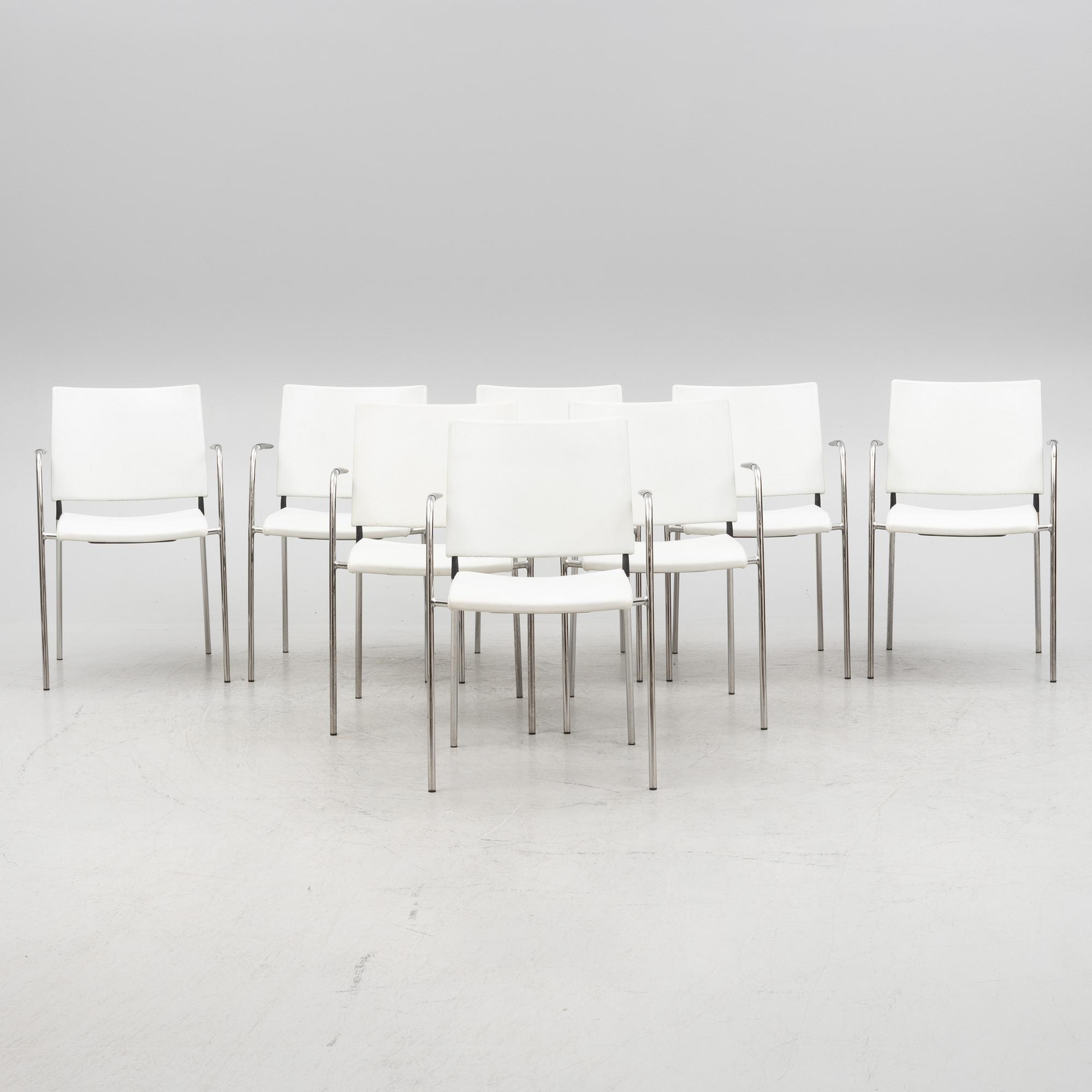 Johannes Foersom & Peter Hiort-Lorenzen, a set of eight 'Spira' chairs, Lammhults.