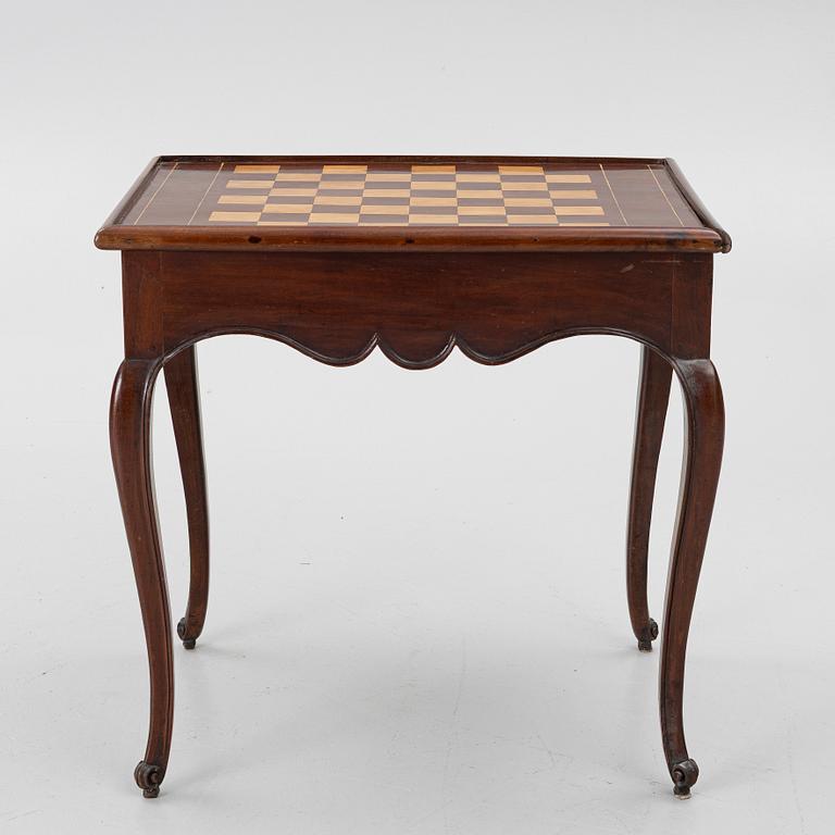 Table/game table, Rococo style, 19th century.