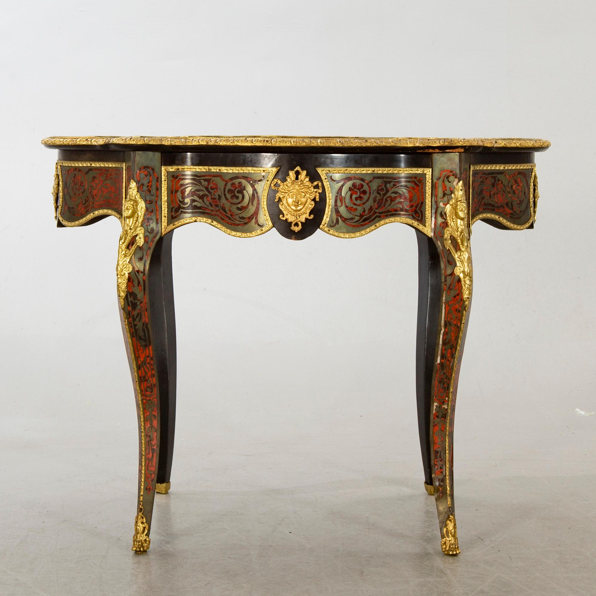 A French Louis XV style Boulle Inlay Writing Desk.