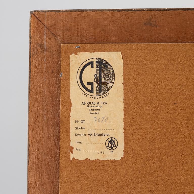 Hallmöbel, två delar, Glas & Trä, Hovmantorp, 1970-tal.