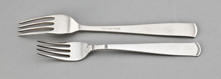 BESTICK, 72 delar, silver. Modell Rosenholm. GAB, olika år 1900-talets andra hälft.