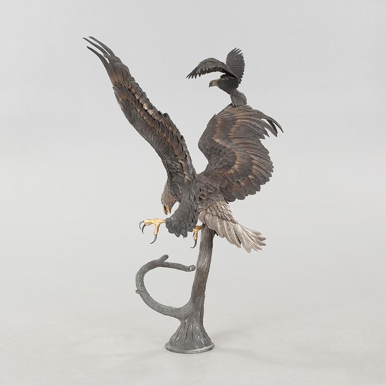 A bronze sculpture by Chester Fields, numbered 14/75 and dated 1991.