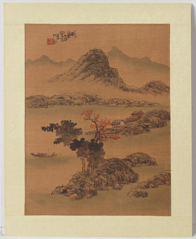 A Chinese painting by unidetified artist, circa 1900.