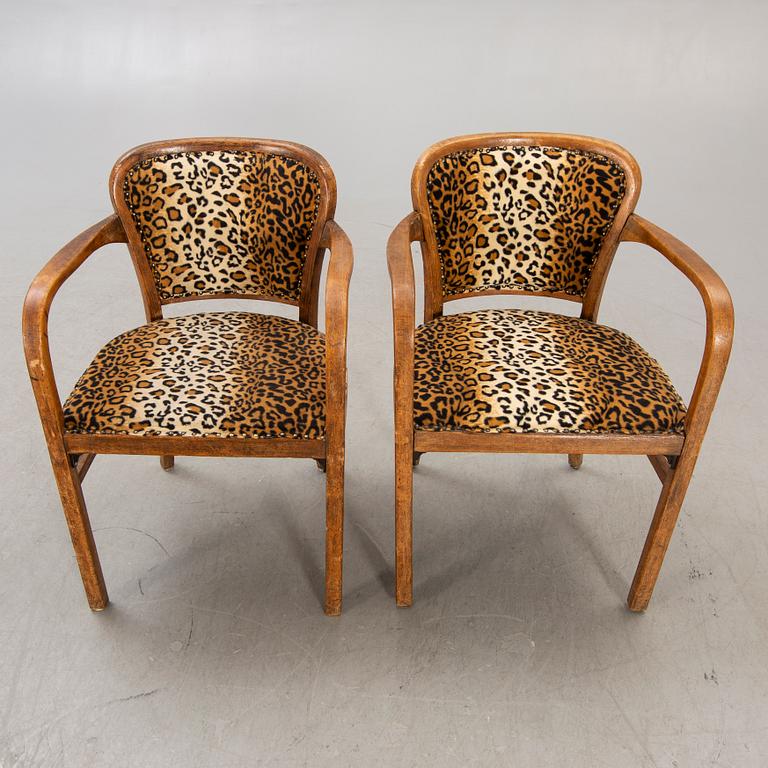A set of two early 1900s Thonet armchairs.