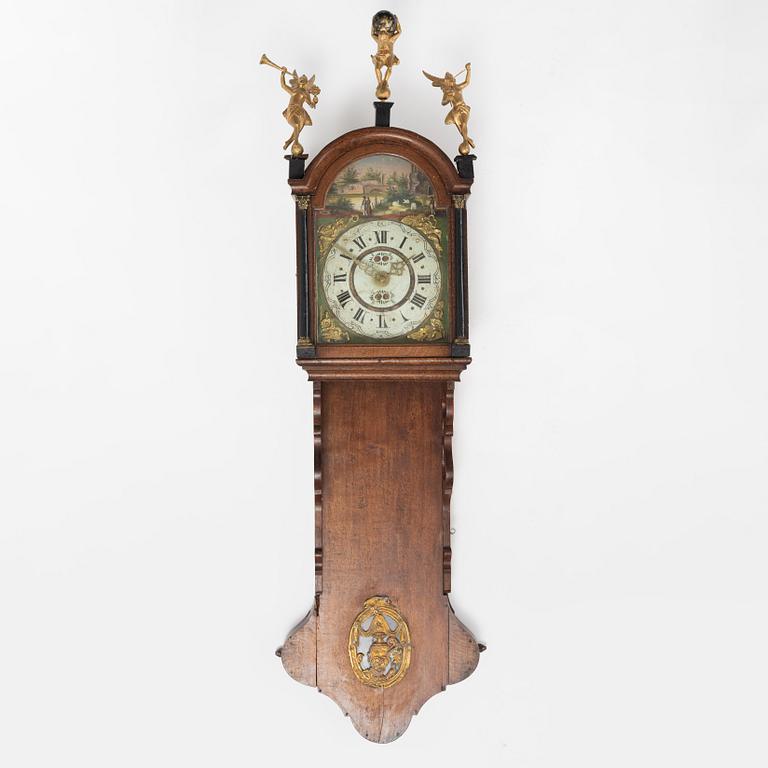 A Dutch wall clock, 18th/19th Century.