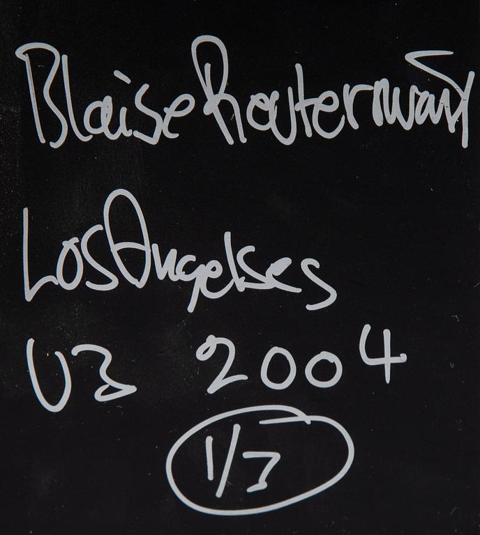 Blaise Reutersward, C-print, signerad och numrerad 1/3 a tergo.