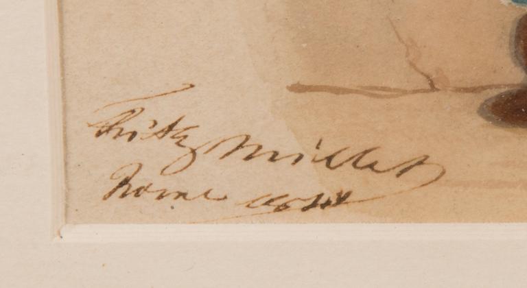 FRITZ MILLER, watercolour, signed and dated Rome 1847.