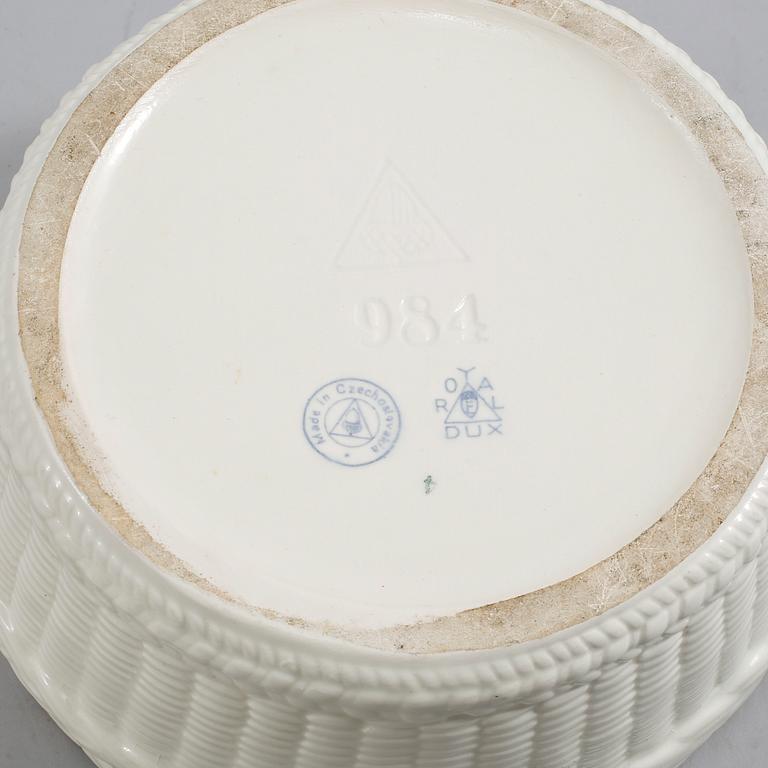 ÄGGSKÅL, flintgods, Royal Dux, Tjeckoslovakien, 1900-talets första hälft.