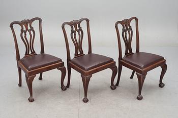 STOLAR, 6 st. Chippendalestil, 1800-tal.