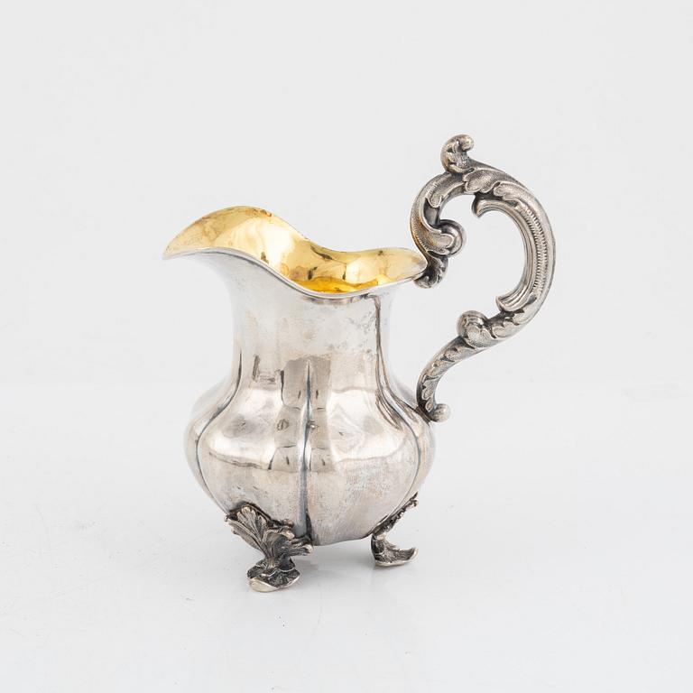 A Swedish Silver Creamer, mark of Fredrik & Wilhelm Zethelius, Stockholm 1842.