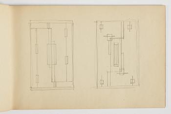 GÖSTA ADRIAN-NILSSON, sketchpad, 1920/30's, by the artist's own hand inscribed GAN with blue colour pencil on the cover.