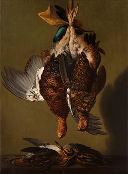 Moses Haughton II Attributed to, Still life with birds.