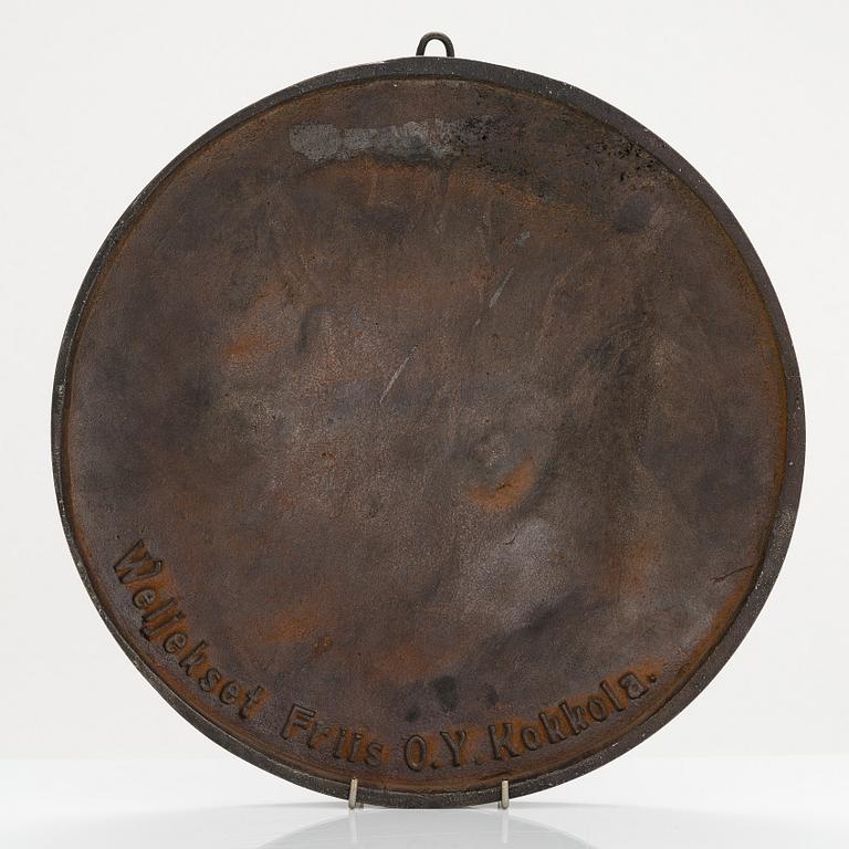 Lauri Leppänen, relief, gjutjärn, signerad och daterad -31.