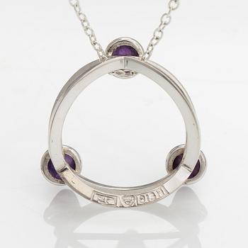 Elis Kauppi, A silver necklace with amethyst. Kupittaan kulta, Turku.