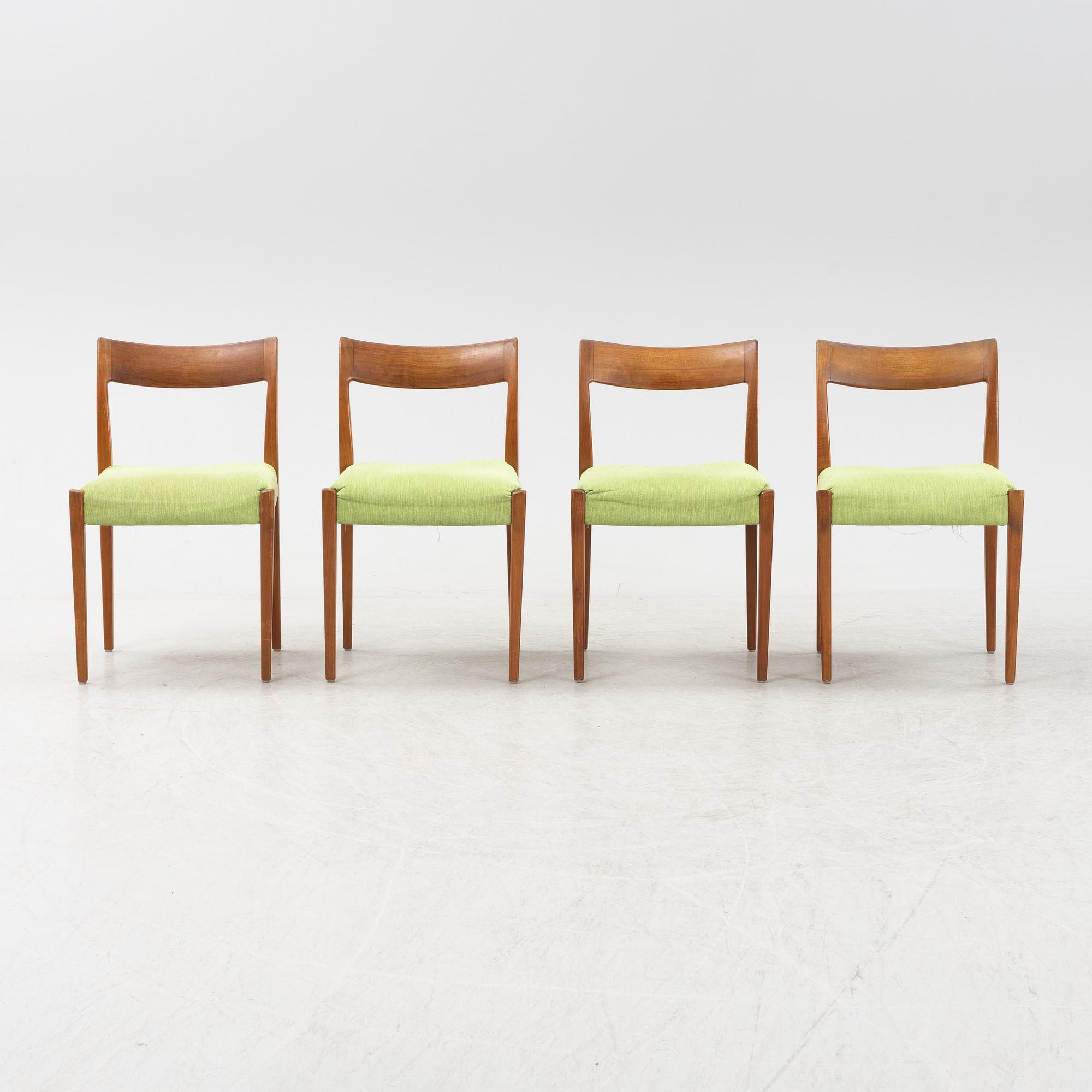 Yngve Ekström, stolar, 4 st, "Kontiki", Bra Bohag, Troeds, 1960-tal.