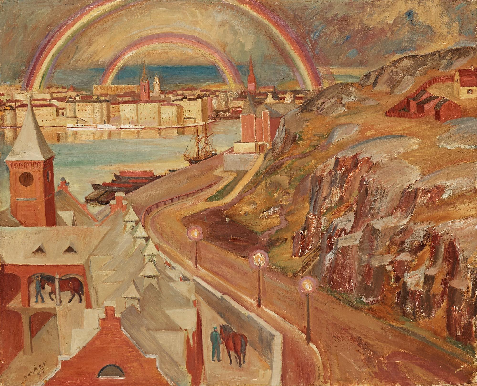 Olof Ågren, View from Söder Mälarstrand, Stockholm.