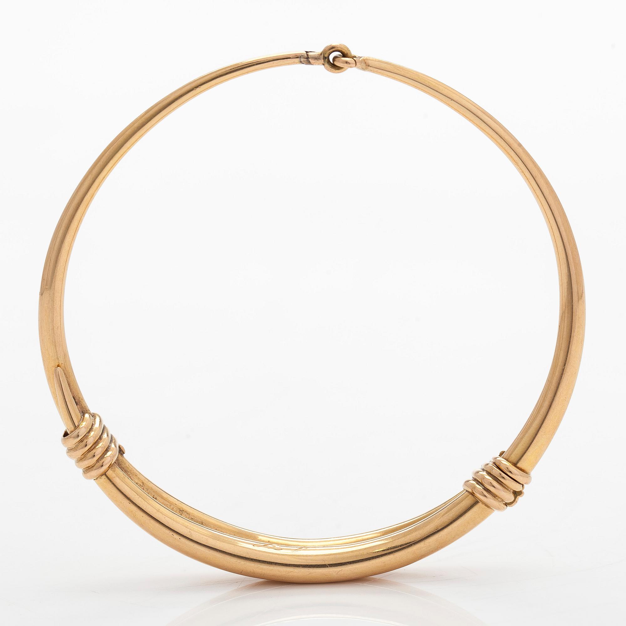 Kalevala koru, rannerengas, 18K kultaa, Helsinki 1947.