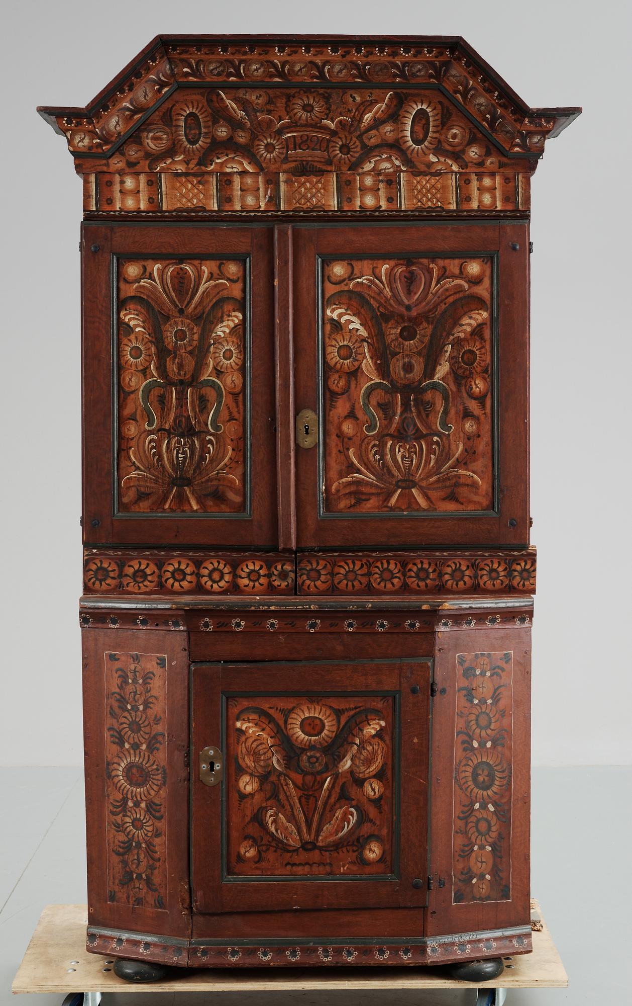 KRONSKÅP, allmoge, Dalarna, dat 1820.