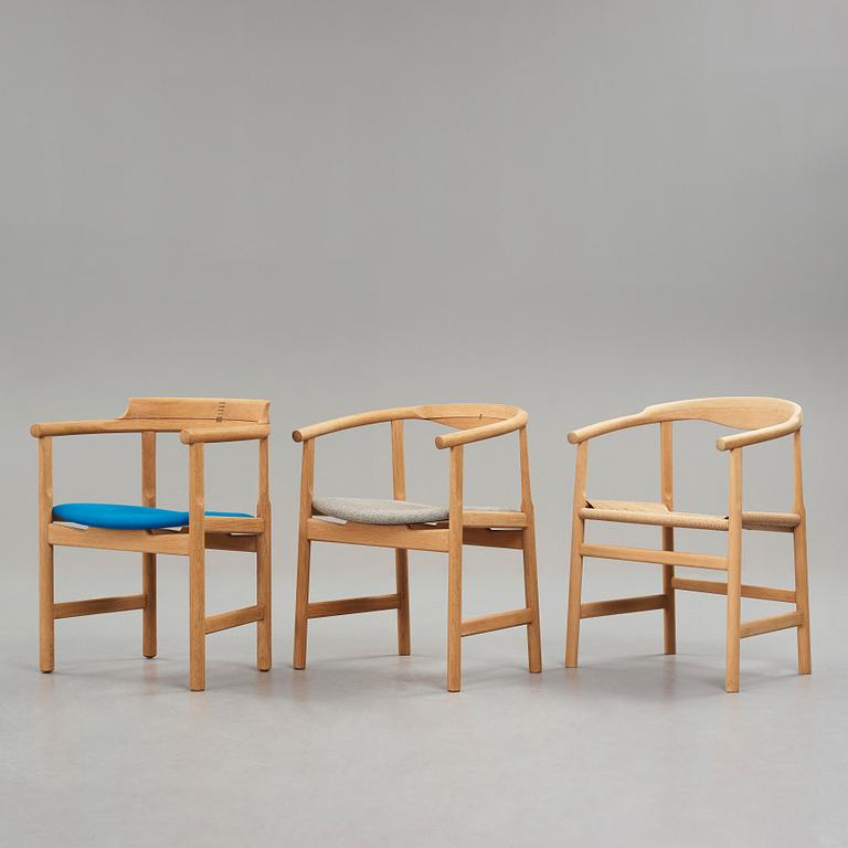 HANS J WEGNER, 3 chairs by PP Møbler, model "PP68", "PP203" and "PP209".