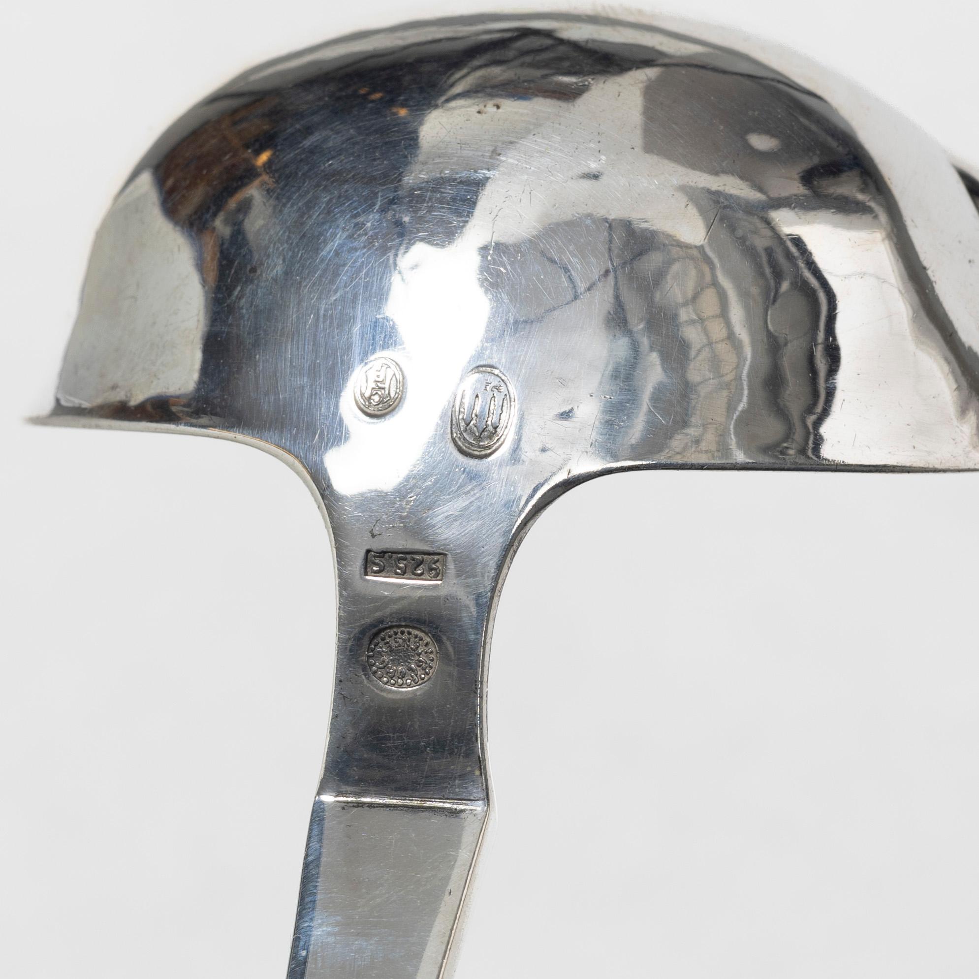 Georg Jensen, a sterling silver sauce ladle, model "Kugle", Copenhagen, Denmark 1920s.