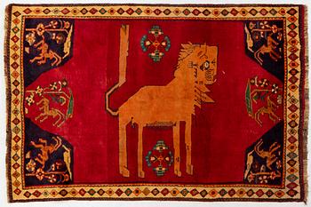 Matta, Shiraz, figural. ca 203 x 130 cm.