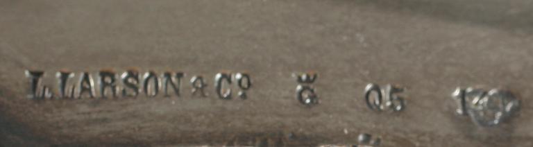 LJUSSTAKAR, ett par, silver, Lars Larsson & Co, Göteborg 1870. Vikt c:a 270 g/st.