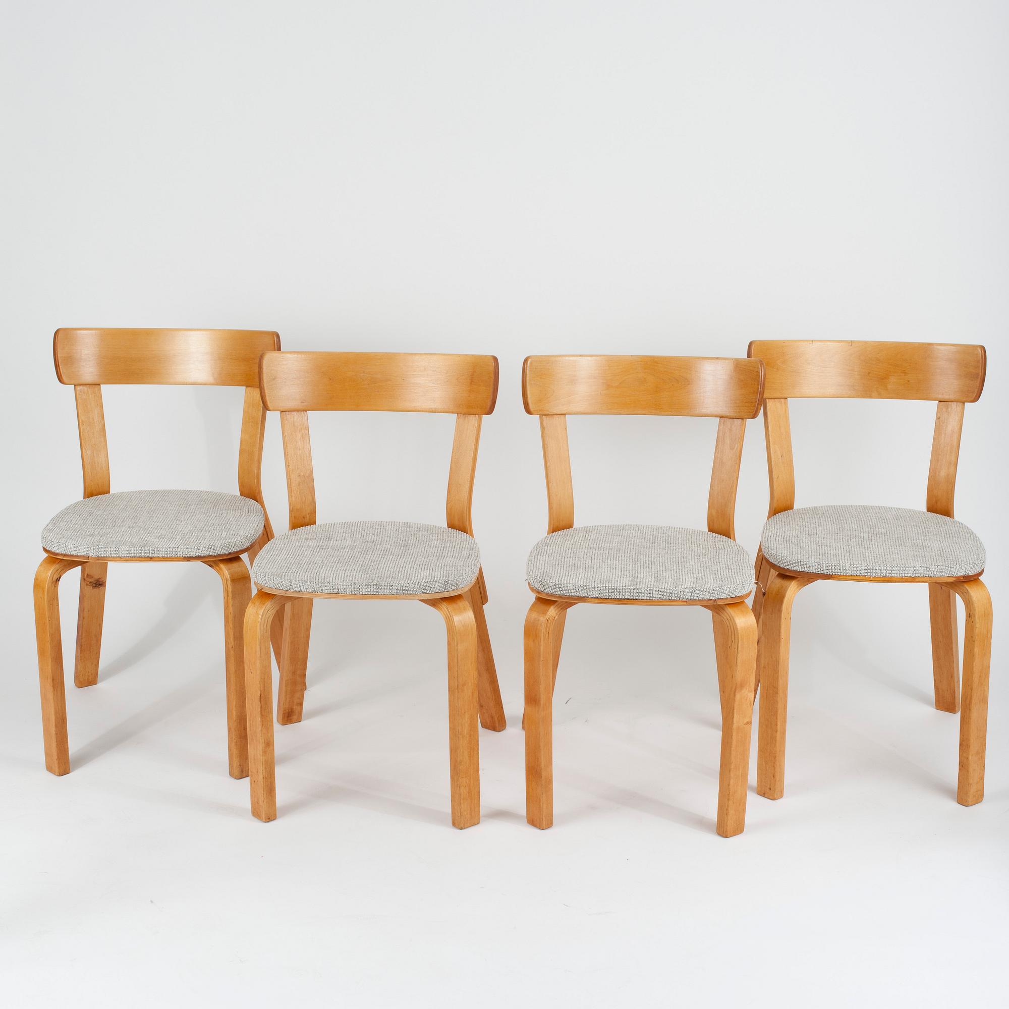 STOLAR, 4 st, Alvar Aalto, Artek 1900-talets mitt.