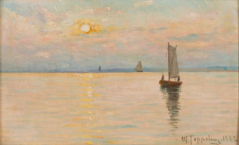 Woldemar Toppelius, Evening glow on the sea.