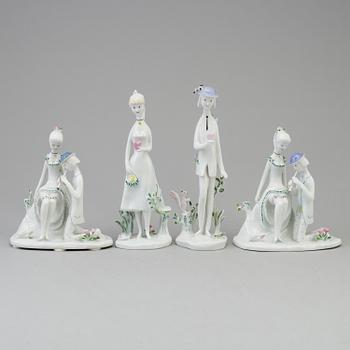 A group of four Rosenthal porcelain figurines, Germany, Studio-line, second half of 20th Century.