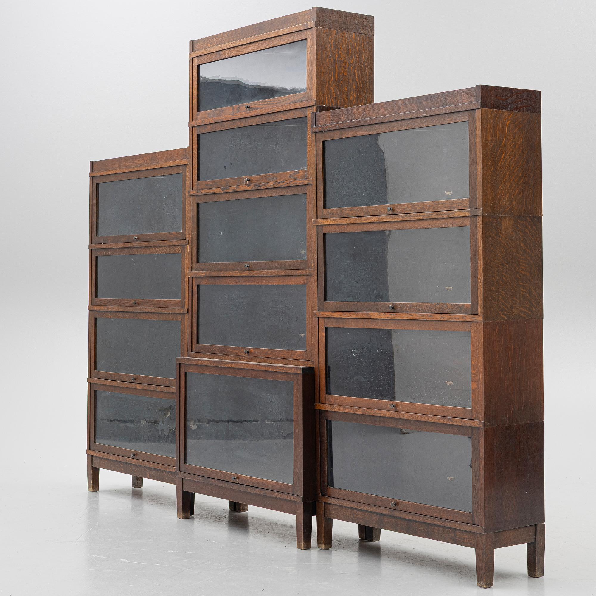 Three book cabinet, Åtvidaberg, Sweden, second half of the 20th century.