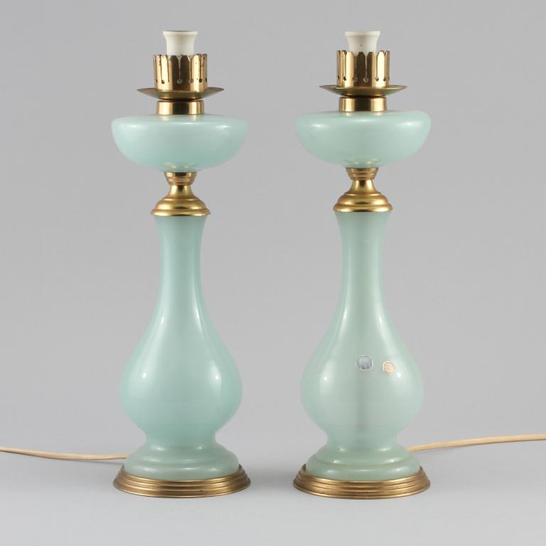 BORDSLAMPOR, ett par, Murano, Italien, 1900-talets andra hälft.