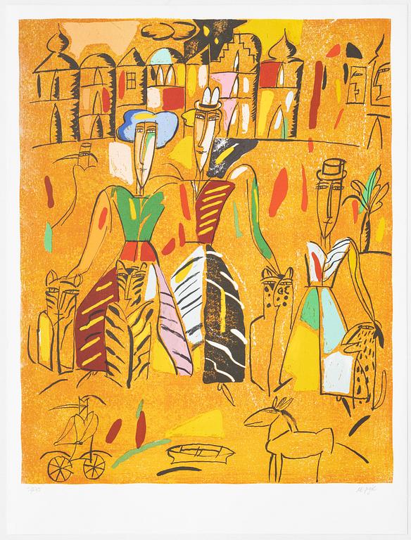 Madeleine Pyk, "Änglabukten", mapp med tre färglitografier.