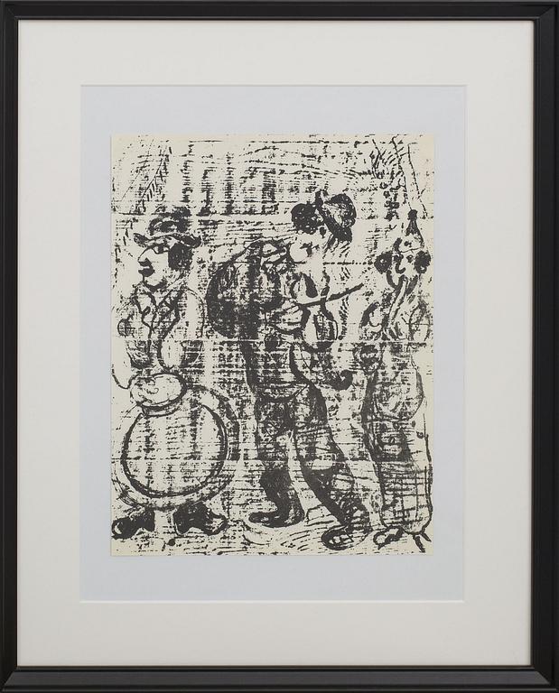 MARC CHAGALL, lithographe, unsigned, from Chagall Lithographe II.