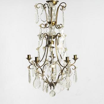 A Rococo style chandelier, first half of the 20th century.