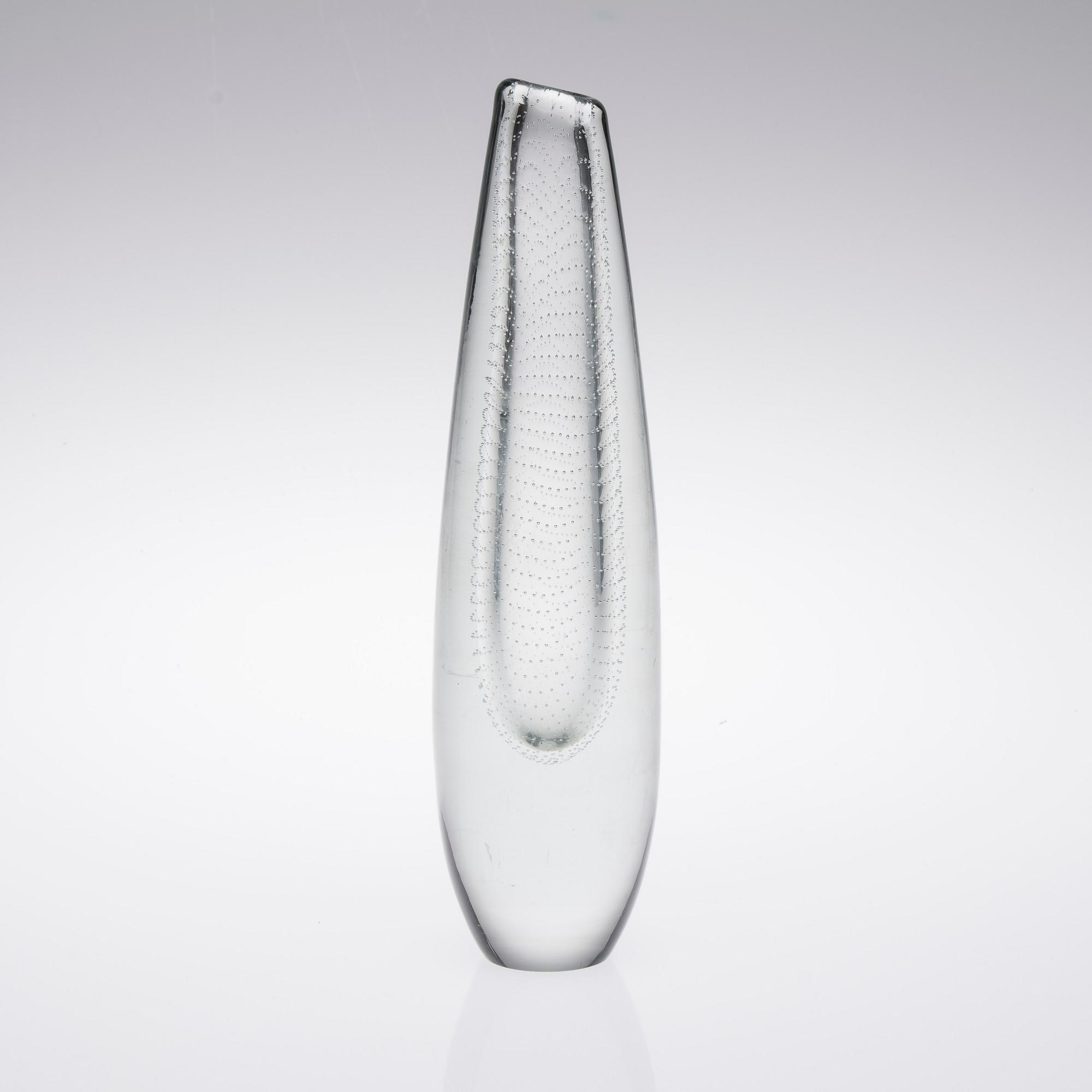 VAS, glas, signerad Gunnel Nyman Nuutajärvi Notsjö -56.