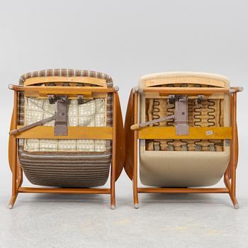 Folke Ohlson, two 'Siesta' armchairs, DUX, 1950s/60s.