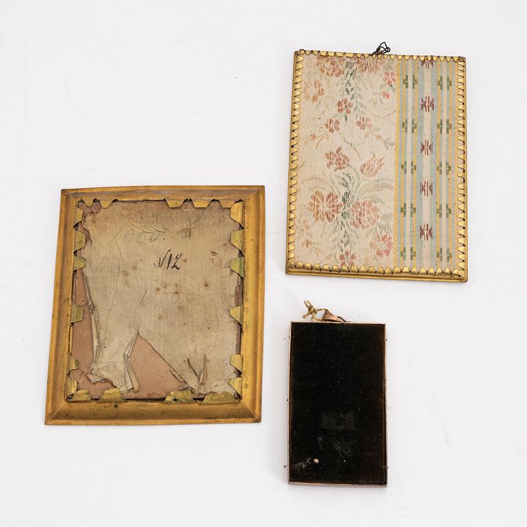 Three miniatures, 18th, 19th and 19th/20th Century.