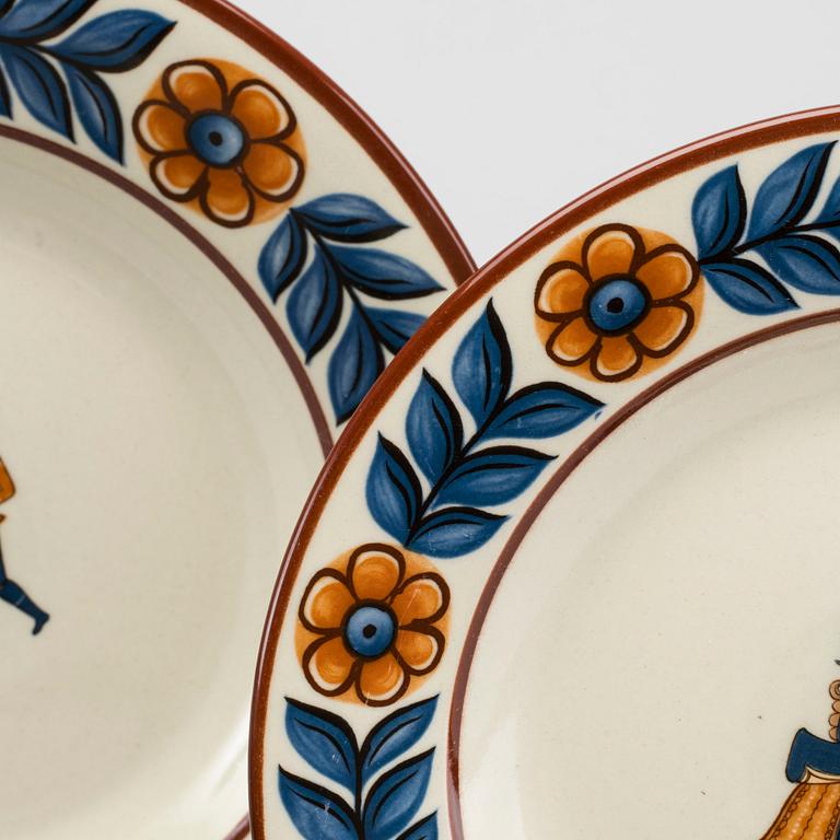 SERVIS  25 dlr "Höganäs gille" Höganäs 1900-talets senare del glaserat stengods.