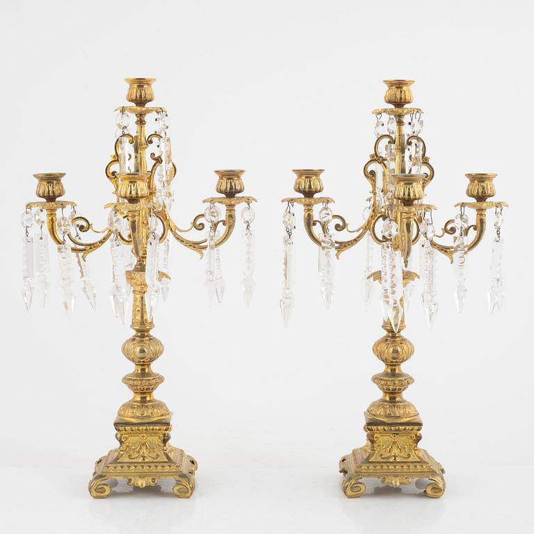 A pair of Neo-Renaissance candelabra, late 19th Century.