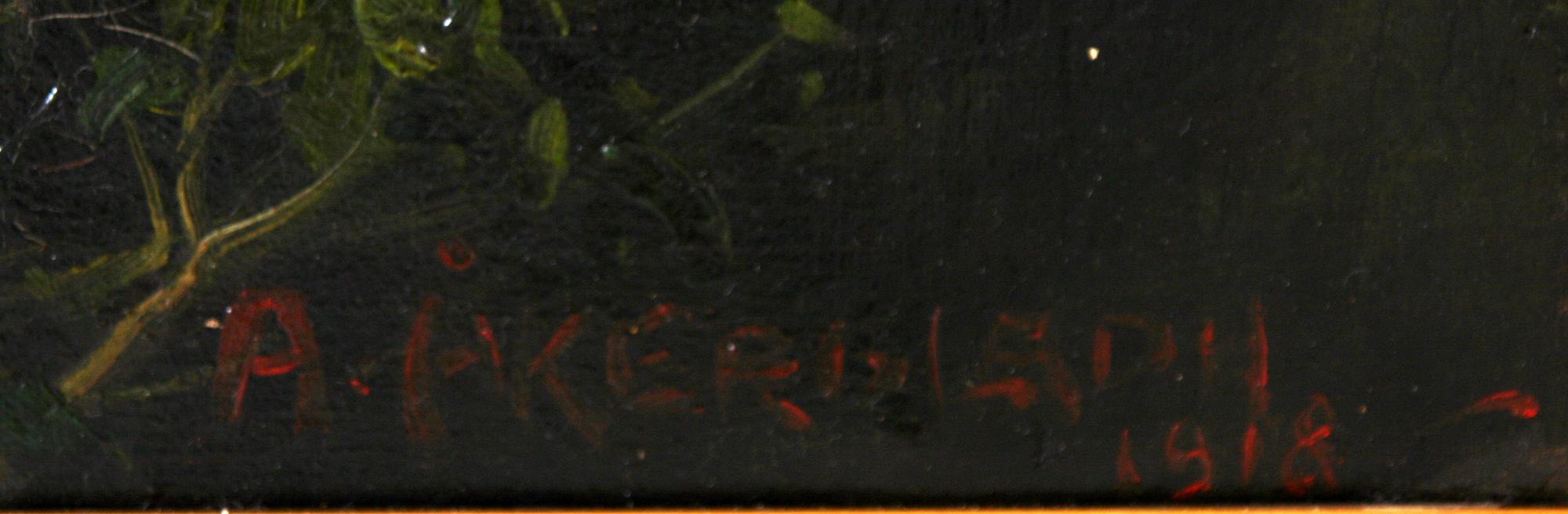 ALEXANDER ÅKERBLADH, olja på duk, sign o dat 1918.