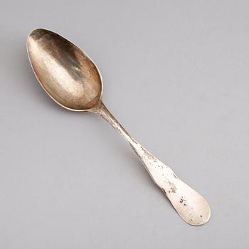 MATSKED, silver, Abraham Sundström, Västerås 1797. Vikt ca 38 gram.