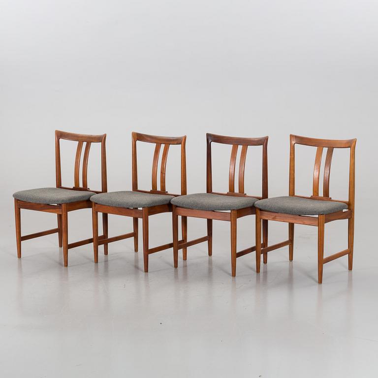 FOUR TEAK CHAIRS, second half of the 20th century.