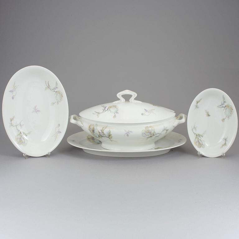 MATSERVIS, 84 delar, flintgods, Rörstrand, 1900-talets början.
